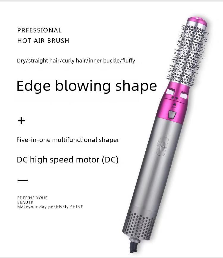 Cross-Border 5-in-1 Curling Iron & Hair Dryer: Hot Air Comb, Curl, Straighten, and Dry with Automatic Hair Suction