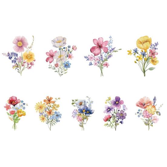 Wildflower Cupcake Toppers Baby Shower Floral Cake Topper Decoration for Baby Shower Birthday Party Supplies