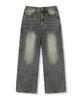 Wenil Block Balloon Wide Washed Denim Pants 4 Colors [Wald_3003] (B Type)