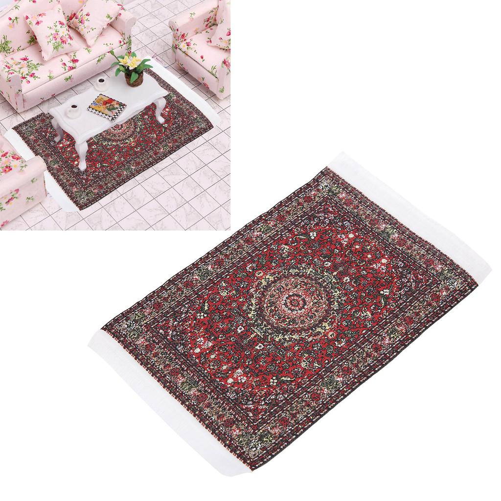 1:12 Dollhouse Woven Carpet Miniature Rug Doll House Decoration Kid Gift Accessories#3
