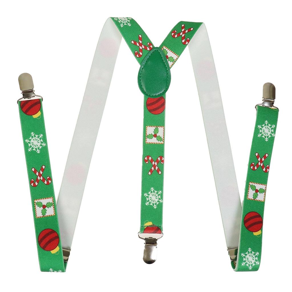 Unisex Y Back Suspenders 3 Clips Adjustable Elastic Braces