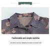 Grandma Chic Seven-Sleeve Lightweight Blouse for Elderly Women - Plus Size Summer Top