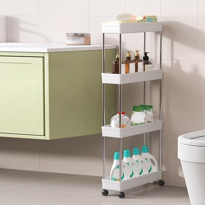 Rolling Utility Cart with Wheels Bathroom Storage Rack Space-Saving Movable Storage Organizer for Bedroom Organization Storage