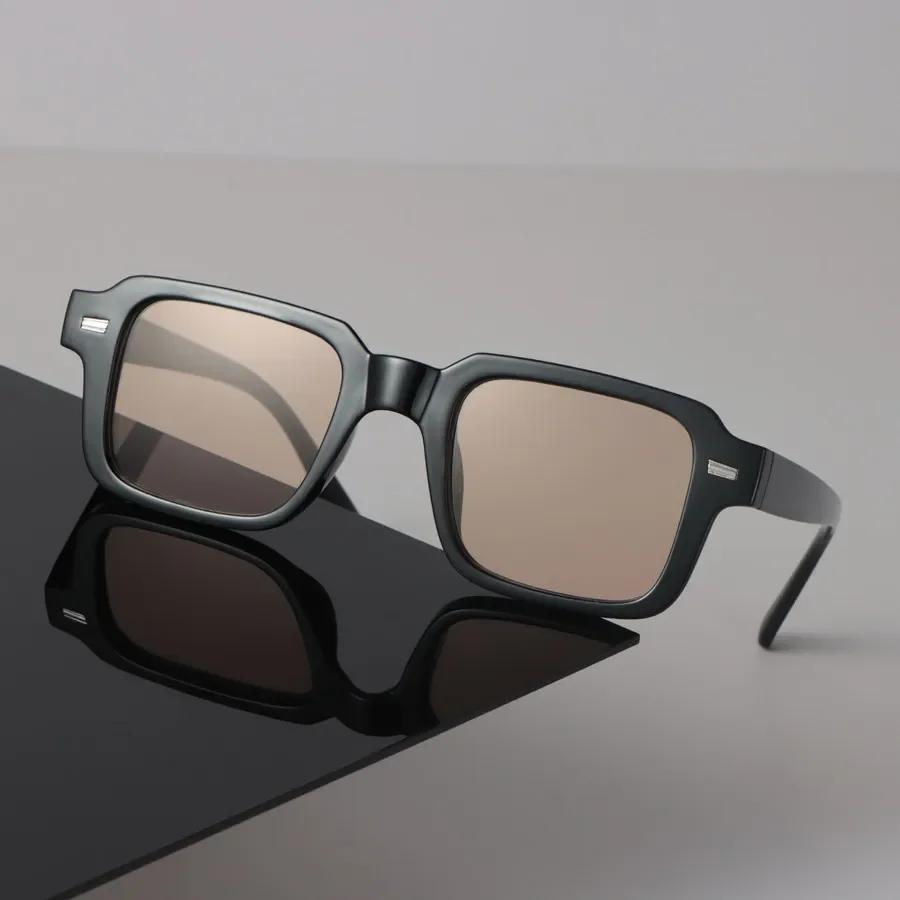 Square Sunglasses Women Men Trendy Stylish Mirror Minimalist Lens Sun Glasses Female Male Retro Personality