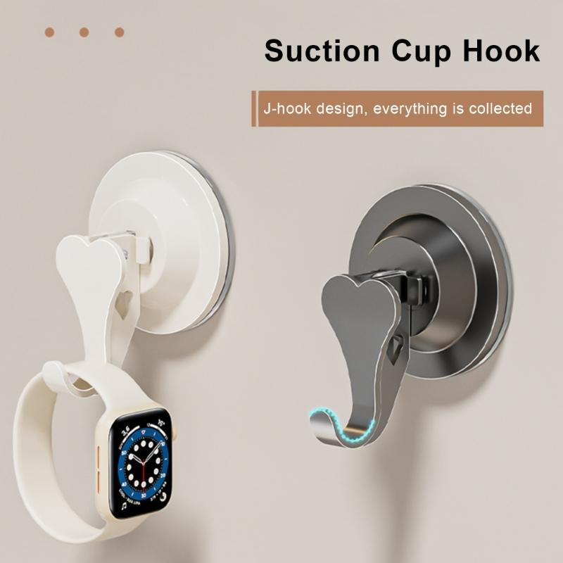 Stable Suction Cup Hook for Storage Not Drill Installation ABS Wall Hook Vacuum Suction Hook Simple Install for Home
