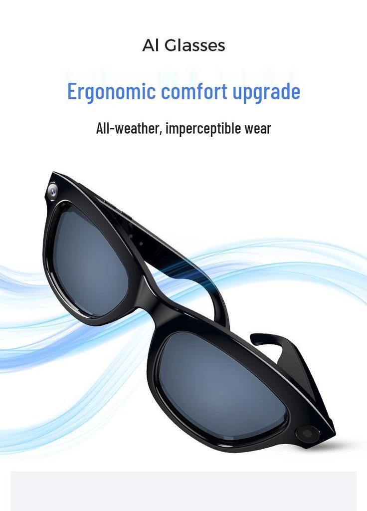 AI Translation HD Camera Smart Glasses: 800W Pixels, WiFi, Anti-shake, Call & Music Enabled