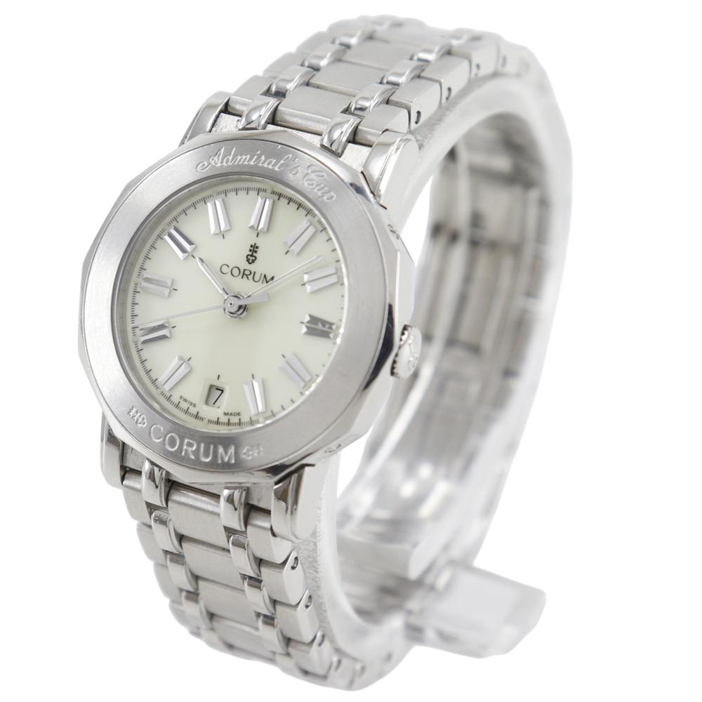 Corum Admirals Cup Watches 39.130.20.V585 IvoryDial Stainless Steel Quartz Analog Display Women Used