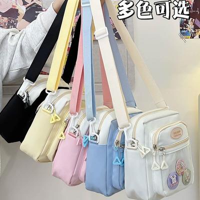 2025 Autumn New Transparent Messenger Bag Casual Simple Student Fashion Pain Bag Bag Personalized Mobile Phone Bag