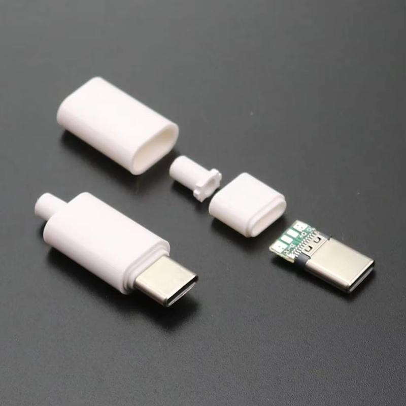 1 Set Electric Terminals Welding Diy Accessories Type C Usb 3.1 3A Fast Charging Usb Connectors Type C Connector Male Plug