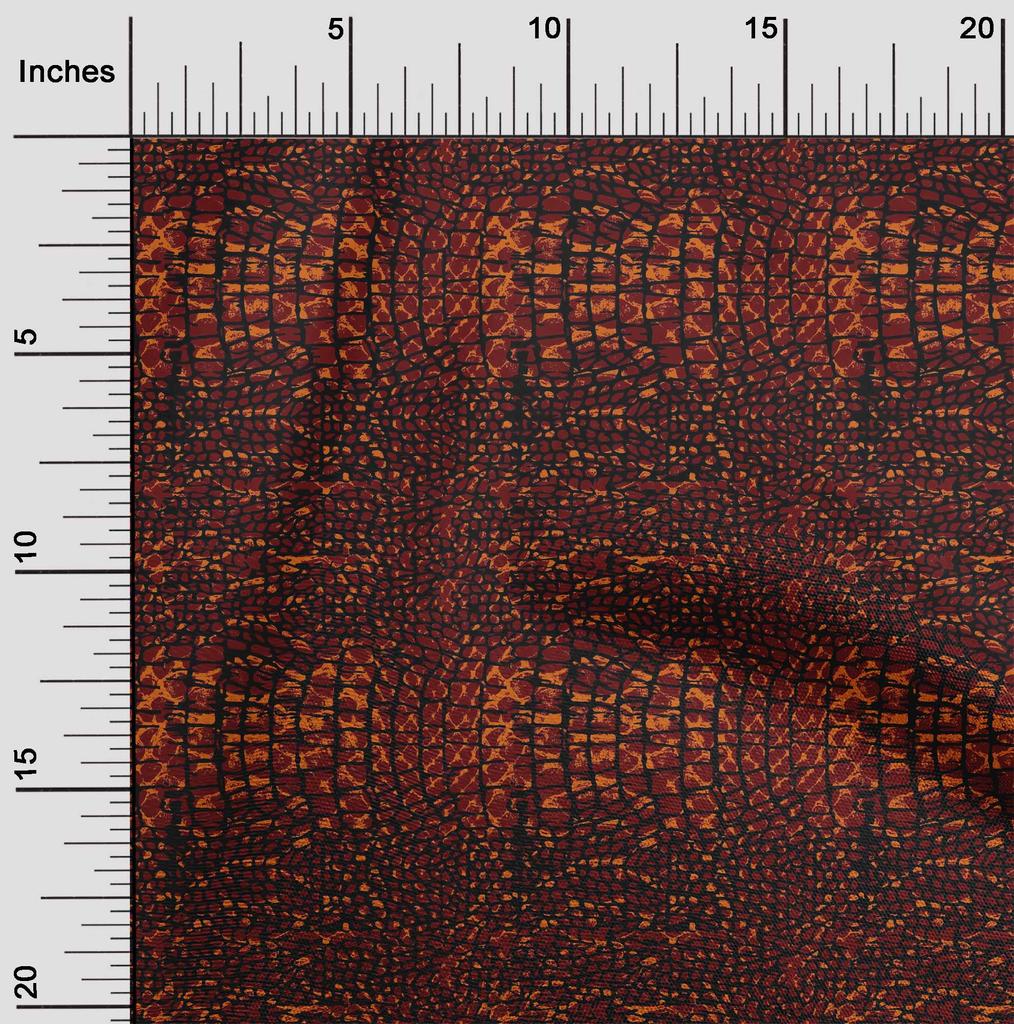 oneOone Bavlna Flex Dark Teal Blue Fabric Krokodýlí kůže Zvířecí kutily Oblečení Quilting Fabric Print Fabric By Yard 40 Inch