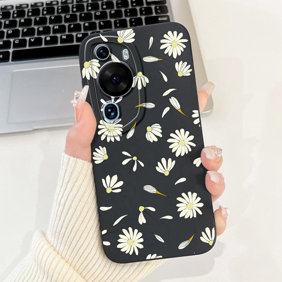 For Huawei P60 Art P60 Pro HuaweiP60 Case Cover Soft Silicone TPU Flower Butterfly Girly Fashion Painting Bumper Fundas