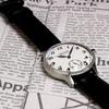 [The Stack] STAC Japanese-Made Watch 36mm Classic Retro White Black Leather ST-AR002 Off-White