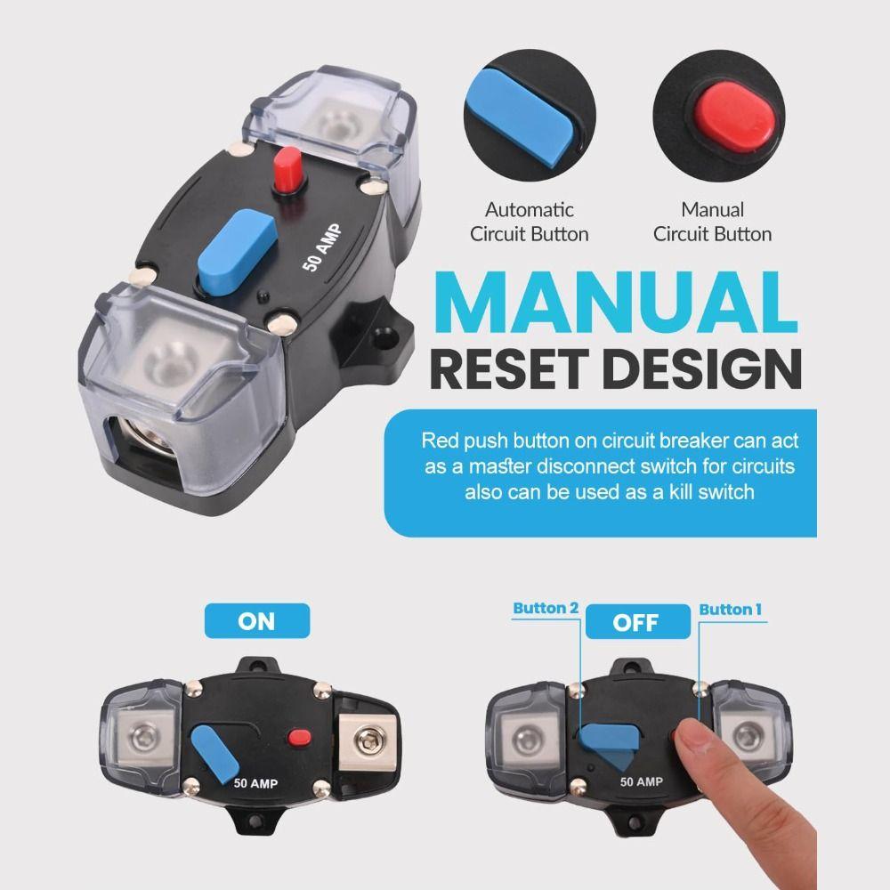 Zinc Zinc Alloy Material Audio Inline Fuse Block Holders Bakelite Wood Circuit Breaker  Automotive