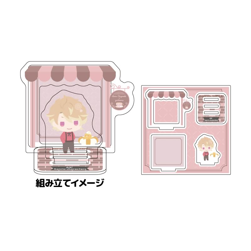 A3! x Sanrio-Charaktere 04 Chigasaki Itaru x Gudetama [Mini-Charakter-Illustration] Acryl-Aufstellerplatte