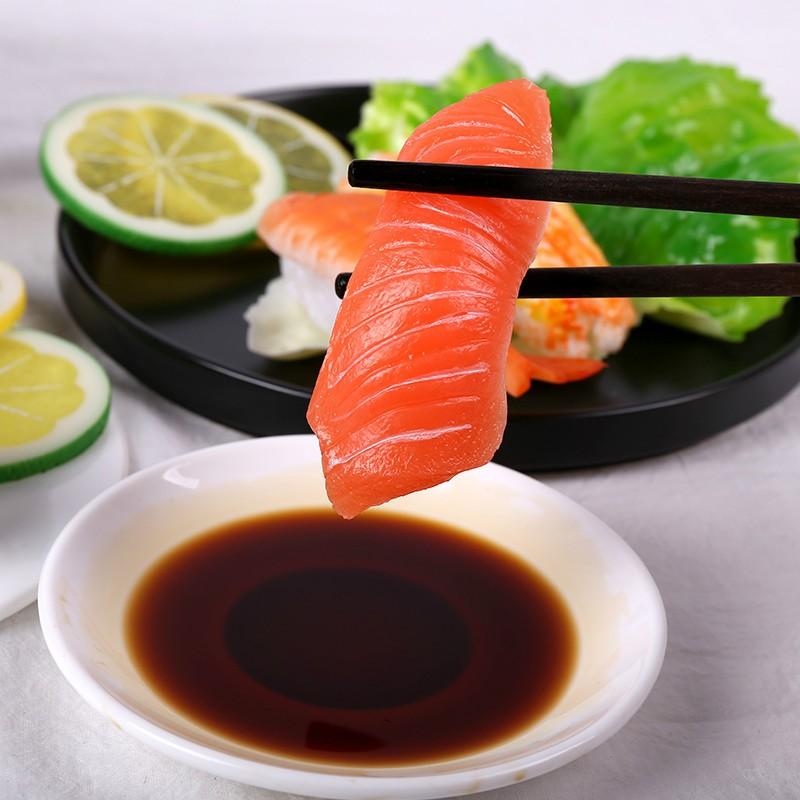 Japanese Cuisine Food Props Hotel Restaurant Store Shop Decoration Fake Simulation Rice Shrimp Salmon Fish Fillet Slices Sushi