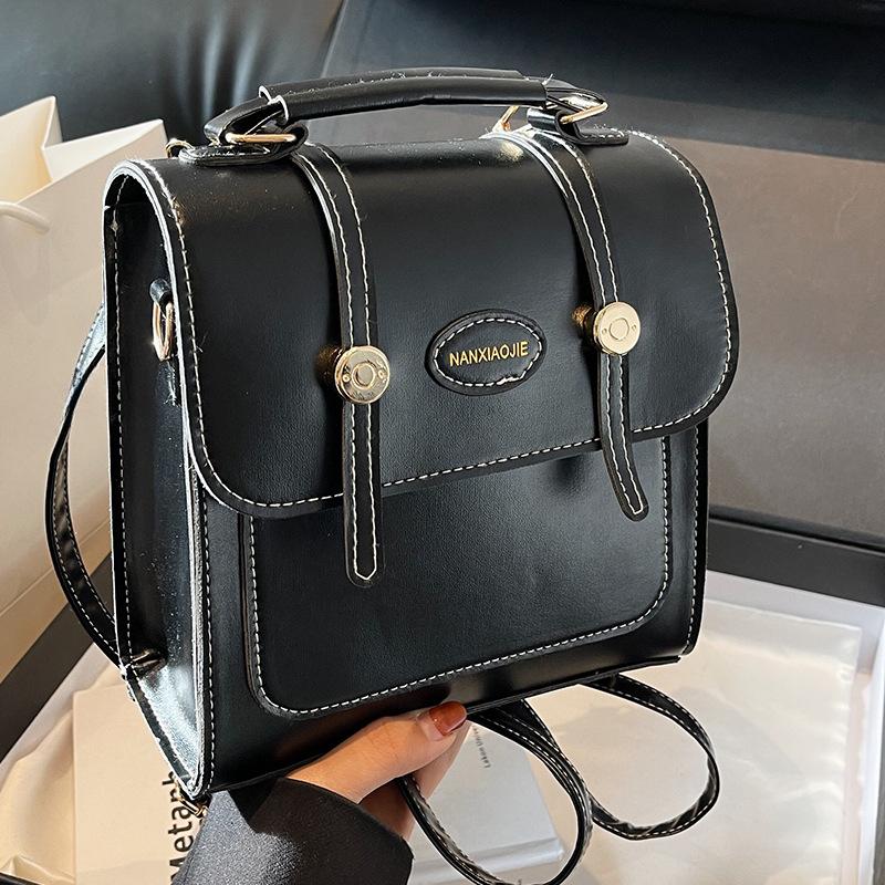 

Retro Textured Backpack for Women New Style Student Backpack One Shoulder Handbag Travel Bag School Bag