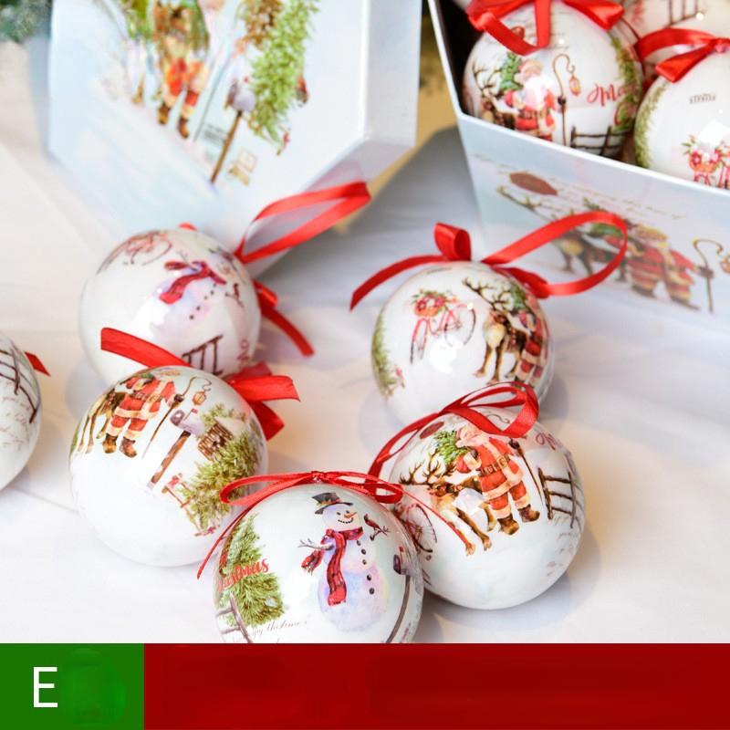 Christmas Tree Hanging Decoration Ball 14 Pcs Ball Gift Box Packaging Home Ornament New Year Party Holiday Decor Xmas Tree Baubles