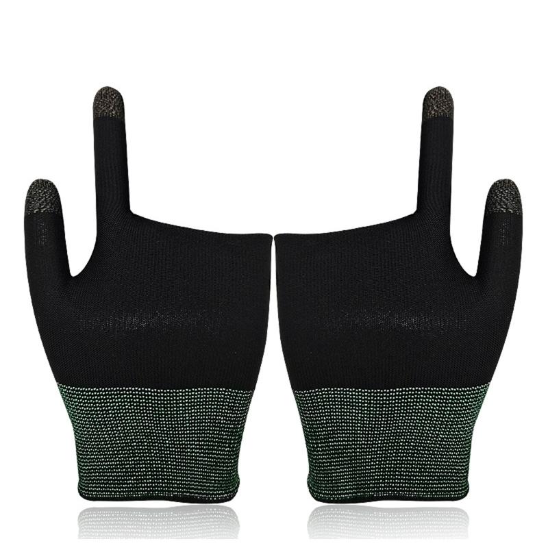 Two-finger Gaming Finger Sleeves Seamless Mobile Game Gloves Sweat-proof Touch-screen Finger Cots for Gaming