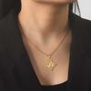 Dawapara Lotus Flower Mandala OM AUM Symbol Necklace Buddhist Chakra Yoga Jewelry Spiritual Amulet Stainless Steel