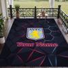 Custom Text Printed Rug Aston Villa Non Slip Floor Carpet For Home Room Decor