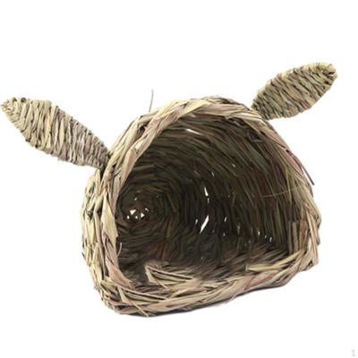 Gras-Haus für Kaninchen, Kaninchennest, Winter-Nestbett Warme Versteckhütte Häschen,