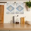 Retro Floral & Geometric Ultra-Fine Fiber Jacquard Tea Towel - Stylish Home Decor & Kitchen Accent