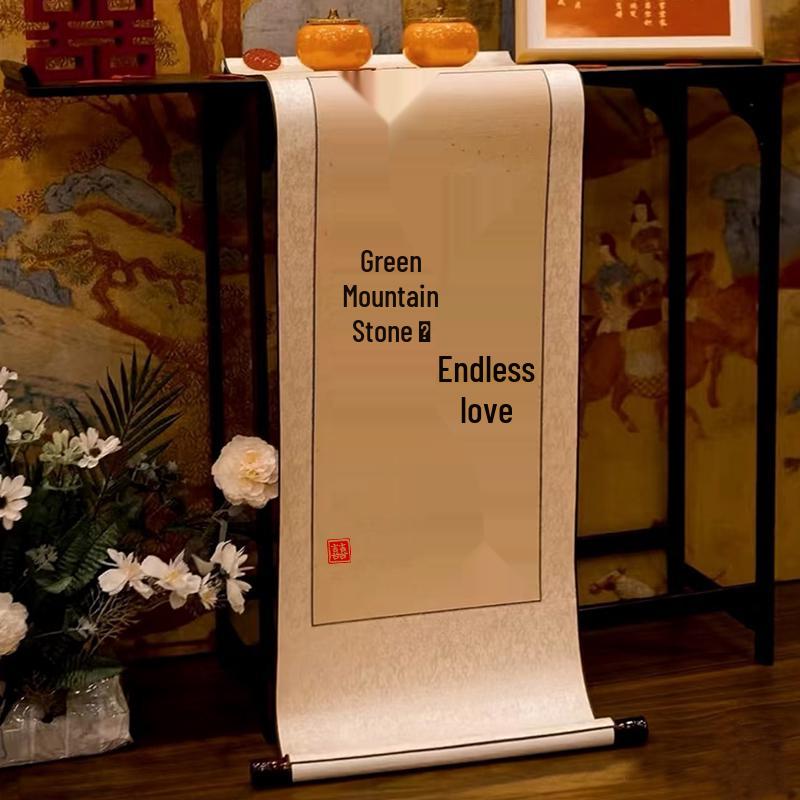 Chinese Style Calligraphy Scroll for Wedding Engagement Banquet Decor