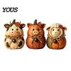 Fall Harvest Festival Home Decor 3PCS Rustic Autumn Wooden Ornaments, Animal Designs Retro Table Distressed Farmhouse Crafts, Decorative Handmade