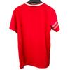 Li-Ning Quick-Dry Comfortable Casual Breathable Sports Training V-Neck Pullover Short Sleeve Badminton Shirt Men Tops Red AAYV051-5