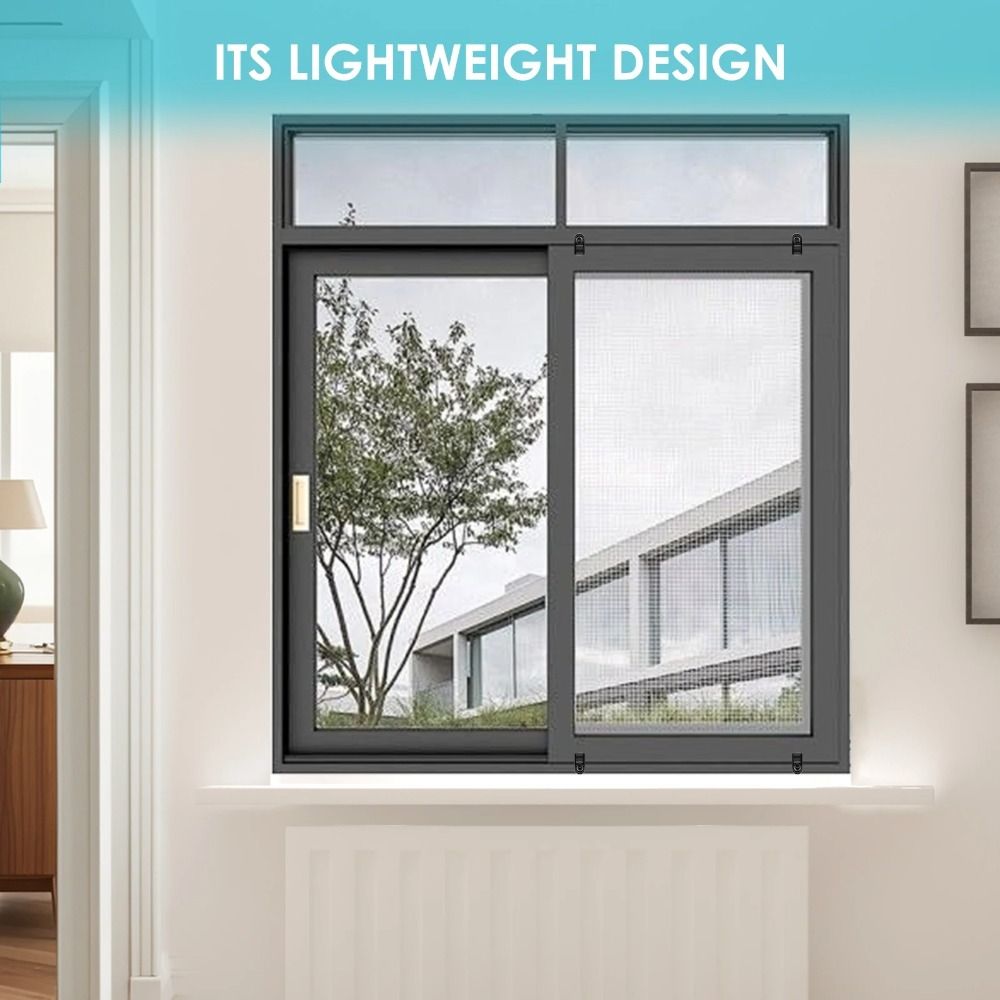 24 pezzi con viti Clip per zanzariera Design sfalsato Clip universali per porte a zanzariera Kit di fissaggio per finestre resistente alle intemperie