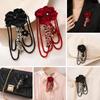 Cloth Fabric Flower Hand Sewn Handmade Flower Fashion Trimming Crystal Tassel  Garment Decoration