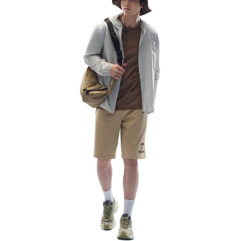 

Anta Outdoor Series Sports Casual Simple Solid Color Hooded Breathable Sun Protection Jacket Men Jacket Light-Sand-Gray 952527607-2 L