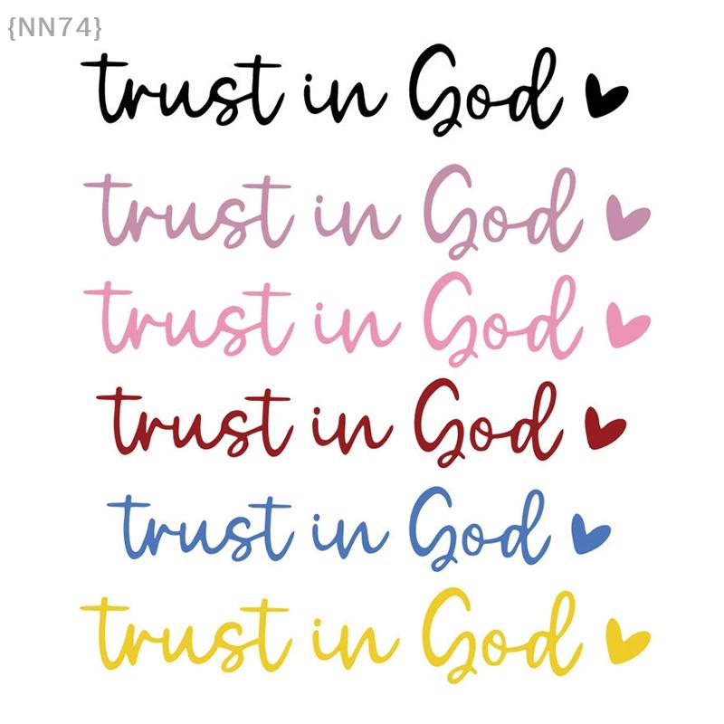 Christlicher Glaube Auto Rückspiegel Aufkleber – "Vertraue auf Gott" Herzdesign mit Bibelvers, Auto Stoßstangenaufkleber Fahrzeugdekor