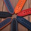 Premium Hybrid Leather FKM Sailcloth Watch Strap 18mm 20mm 22mm 24mm Fluoro Rubber Leather Watchband For Each Brand Diving Watch
