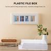 Superposable Document Box A4 Paper Holder Heavy Duty Tasteless Plastic File Organizer for Certificates Magazines Files Desktop