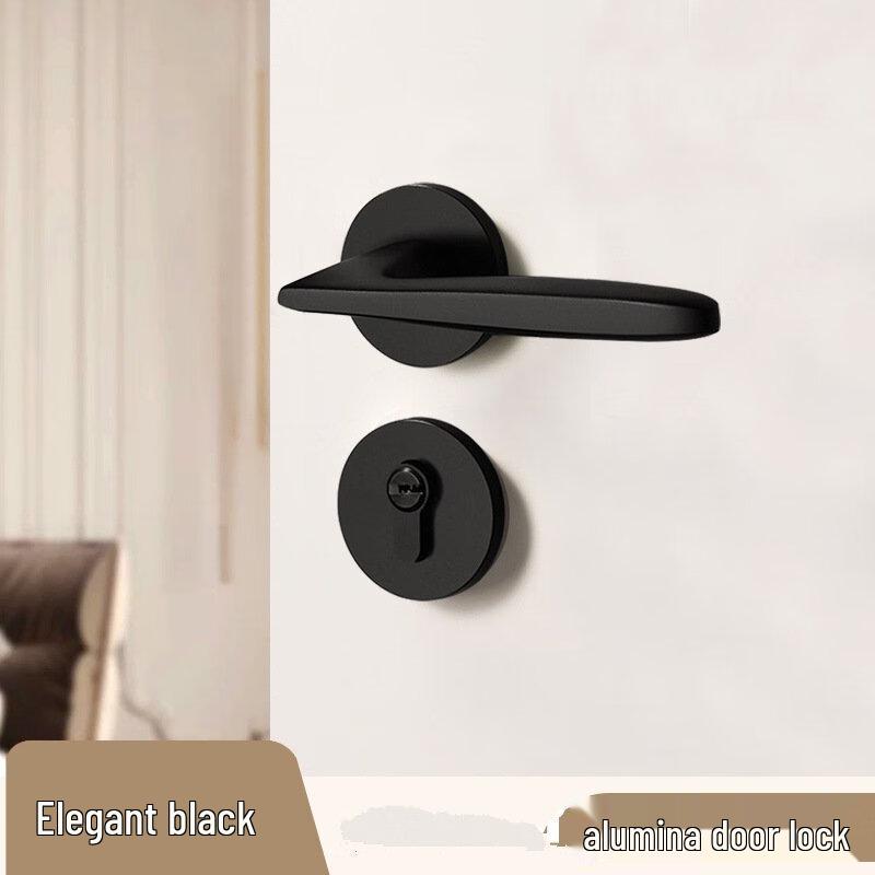 Anodized Aluminum Split Door Handle Lock Set