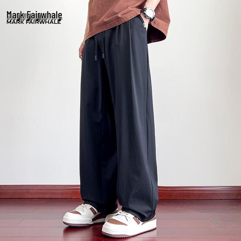 

Mark Hua Fei Men s Ice Silk Straight-Leg Casual Pants