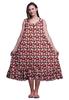 Bimba Black Butterfly Dot & Sleeveless Night Gown For Womens Cotton Printed Nightwear Ladies Sleepwear