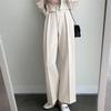 Women's Khaki Summer Suit Set: High Waist, Slimming Straight-Leg Pants, Professional Slim Fit, Versatile Temperament