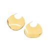European and American Style Exaggerated Metal Smooth Surface Large Round Stud Earrings Geometric Round Glossy Trend Earrings