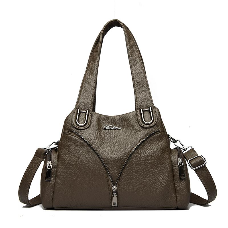 Women'S Handbag 2025 Summer Carving Decor Shoulder Bag Fashion Purse Soft Leather Large Capacity Shopping Handbags Satchel Bag Mom'S Bags