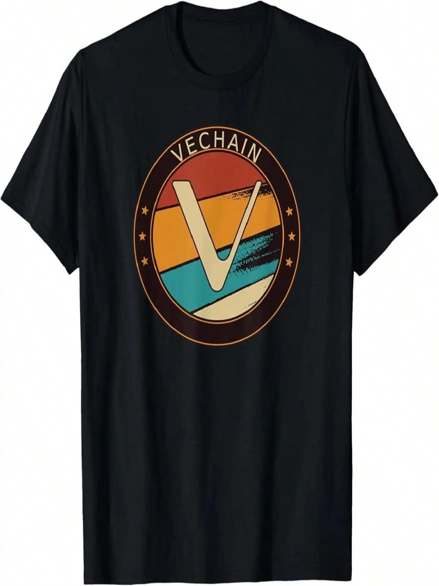 VeChain VET Vintage Crypto Retro Art Cryptocurrency T-Shirt S разноцветный