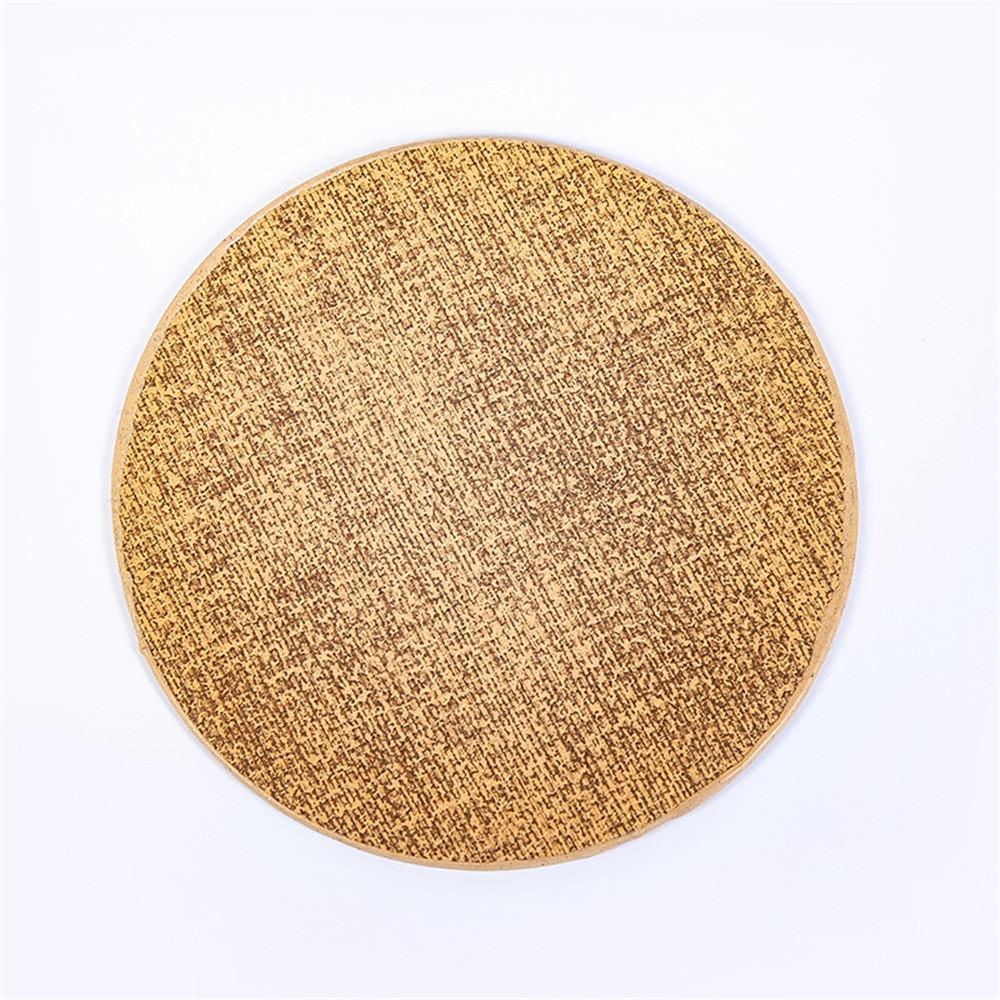 

10cm PU Leather Coaster Waterproof Heat Resistant Round Cup Mat Tableware Non-Slip Insulation Mat Bowl Placemat Home Table Decor 10cm жовтий