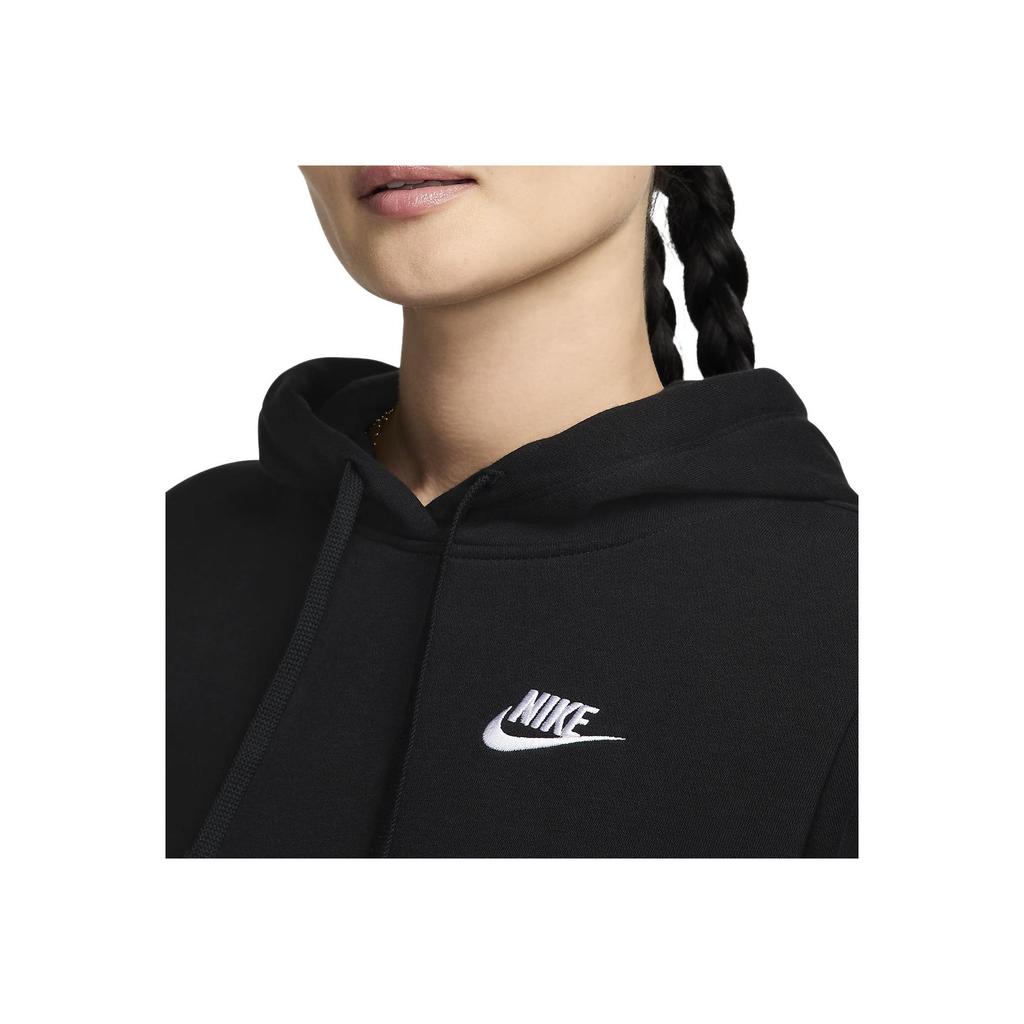 Nike Solid Color Hooded Casual Long Sleeve Sweatshirt Women sweatshirt Black DQ5794-010