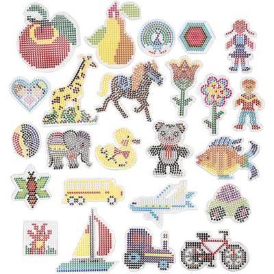 Pegboard - Assortment - Transparent - 7x7.5-14x16 Cm - For Children from 3 Years Old