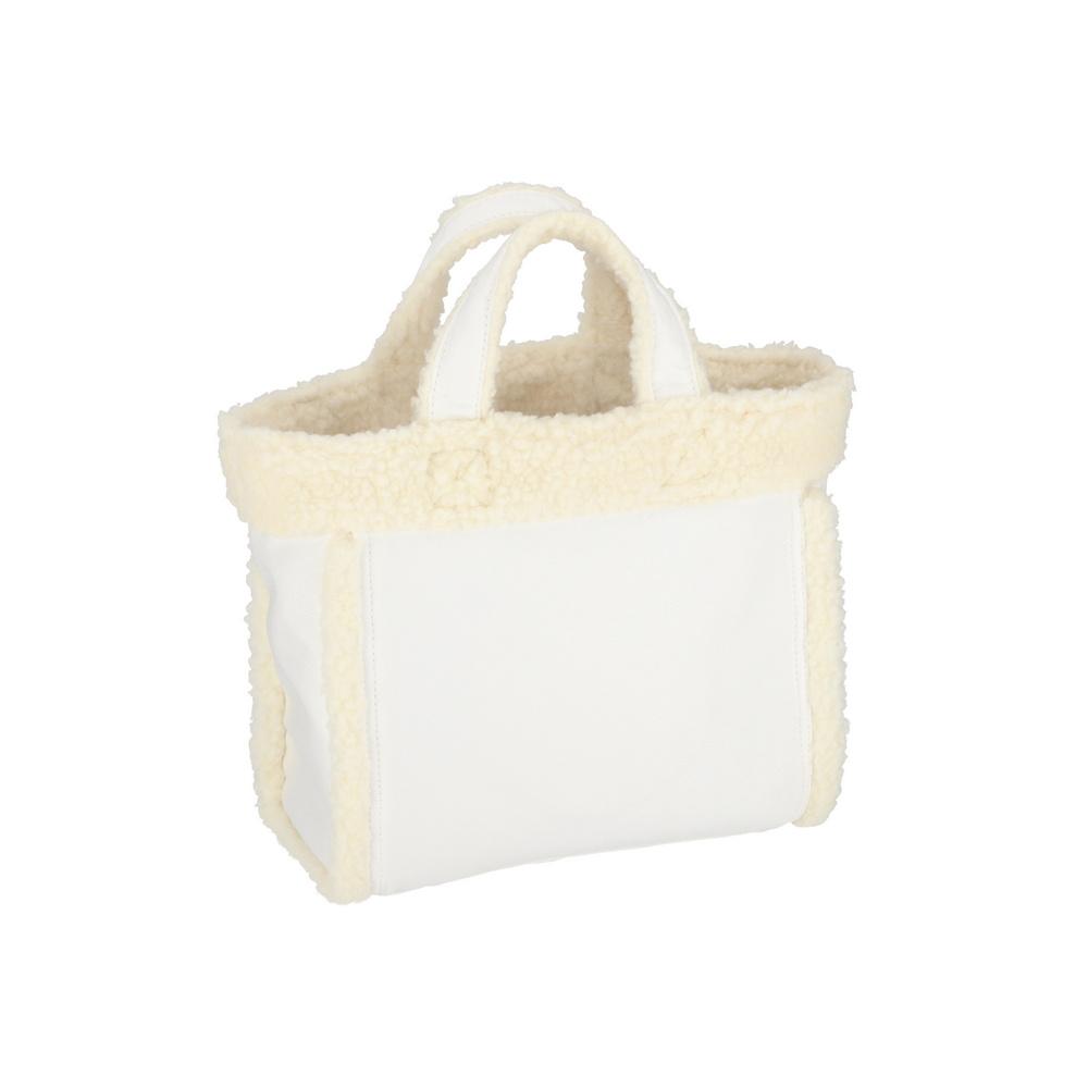 Lesportsac White Denim/Cream Sherpa Small Two-Way Denim Tote Bag [1559.La78]
