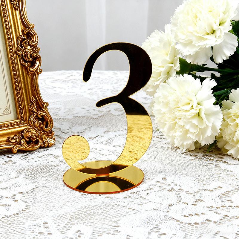 1PC Acrylic Weddings Number Holders Stylish Table Decor Sturdy Construction Elegant With Stand Parties