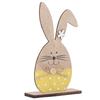 Wooden Rabbit Ornament Cute Nordic Style Desktop Bunny Decoration for Home Office Kindergarten