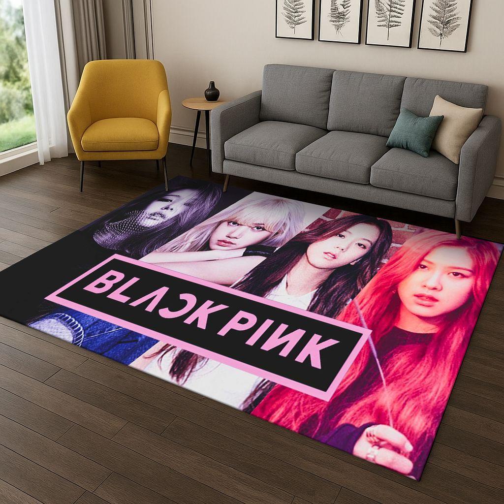 Modny Kpop B-Black Pink Grupa Piosenkarka Gwiazda Dywanik do Sypialni Salonu Kanapy Mata Wejściowa Dekoracja Domu, Dywanik Antypoślizgowy Prezent