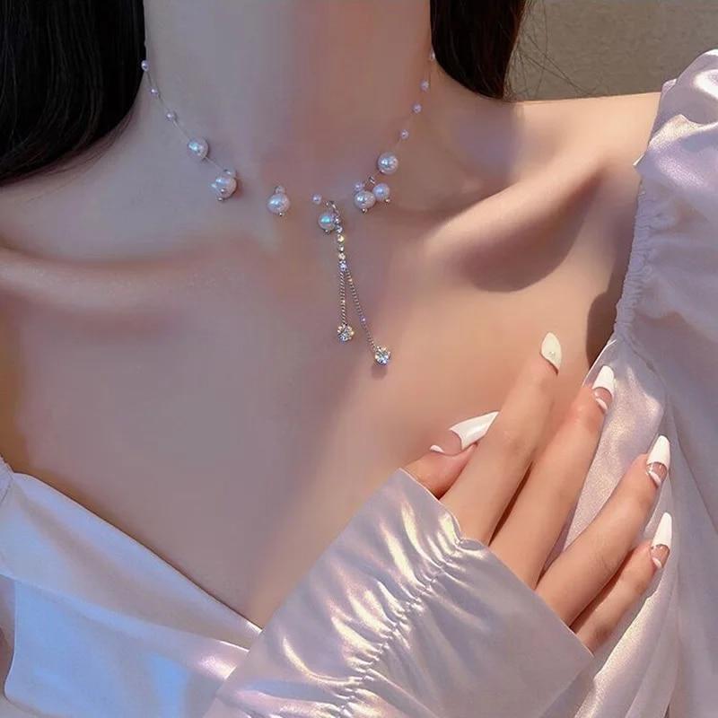 [GET ME BLING] 韓国☆Color Heart Pearl Necklace H2b78b5b7d25d4cd2a0410469c5540